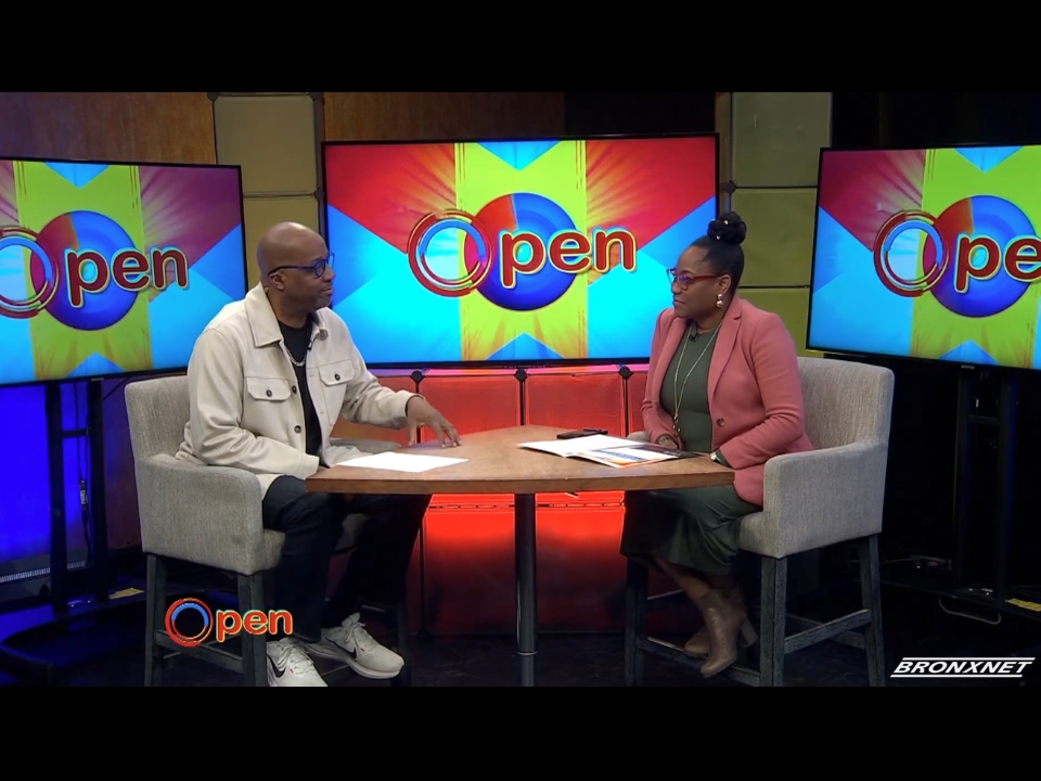 Vanessa Joseph, Regional Director of the Bronx Small Business Development Center, speaks with the host of BronxNet OPEN during an interview about small business support and resources in the Bronx.